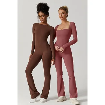 QINSEN Women's Elegant Bell Bottom Jumpsuit for All Occasions