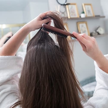 GranNaturals Boar & Nylon Bristle Styling Brush - Versatile Teasing Comb