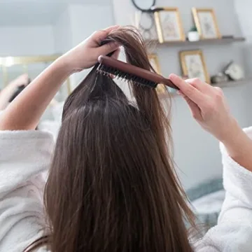 GranNaturals Boar & Nylon Bristle Styling Brush - Versatile Teasing Comb