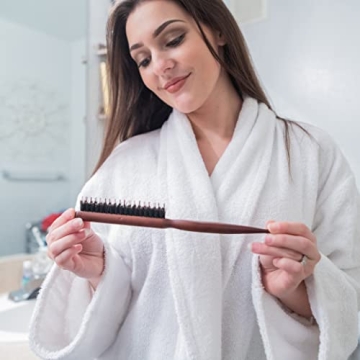 GranNaturals Boar & Nylon Bristle Styling Brush - Versatile Teasing Comb