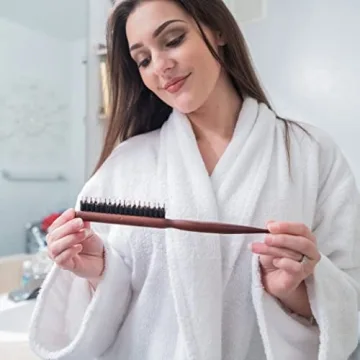 GranNaturals Boar & Nylon Bristle Styling Brush - Versatile Teasing Comb
