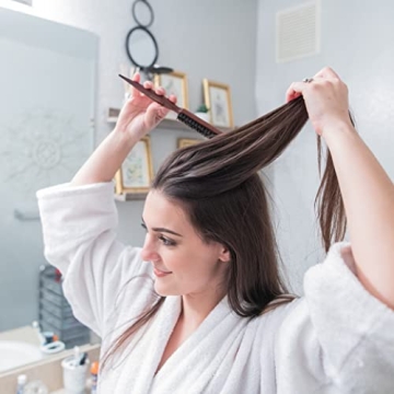 GranNaturals Boar & Nylon Bristle Styling Brush - Versatile Teasing Comb