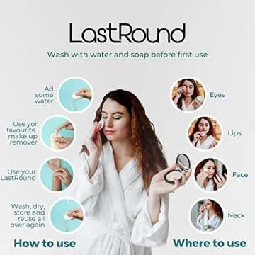 LastRound® 7 Reusable Cotton Rounds - Eco-Friendly Makeup Remover