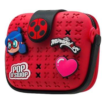 Miraculous Ladybug Custom Red Purse with Clip-on Badges