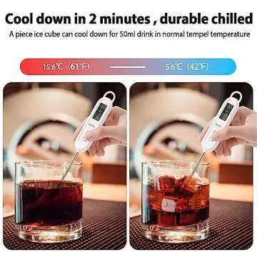 Lecone Whiskey Ice Cubes Reusable Ice Cubes for Drinks, 8PCS Whiskey Stones Set Stainless Steel Ice Cube with Ice Tongs For Whiskey, Vodka, Liqueurs, Wine, Beverage Juice or Soda