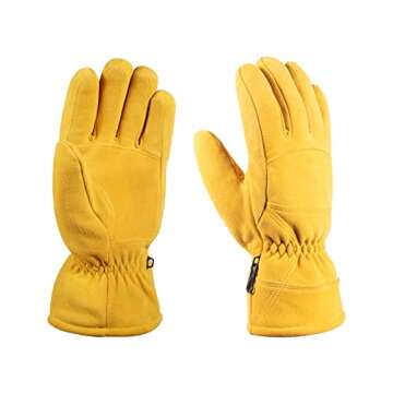 SKYDEER Durable Deerskin Mittens for Cold Weather Comfort