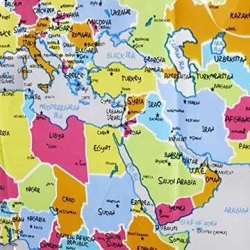 Explore with the SKL Home World Map Shower Curtain 70x72