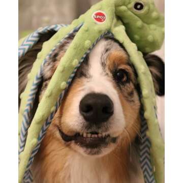 SPOT by Ethical Products Skinneeez Extreme Stuffless Dog Toy with Squeaker | Extra Strong Plush Tug of War Octopus Squeak Toy for Small and Large Dog Breeds | 16", 1-Pack