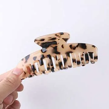 Stylish Medium Leopard Hair Claw Clips for Women
