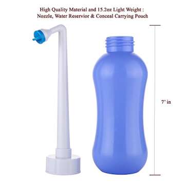 OneRose Portable Bidet Sprayer, Peri Bottle Postpartum, Personal Travel Bidet Bottle, Handheld Perineal Bottle, 15.2 Ounces Large Capacity Yet Lightweight