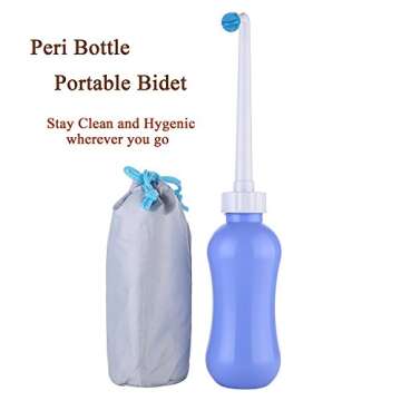 OneRose Portable Bidet Sprayer, Peri Bottle Postpartum, Personal Travel Bidet Bottle, Handheld Perineal Bottle, 15.2 Ounces Large Capacity Yet Lightweight