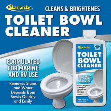 STAR BRITE Toilet Bowl Cleaner for Boat, RV - Removes Stains, Fresh Scent 16oz (086416)