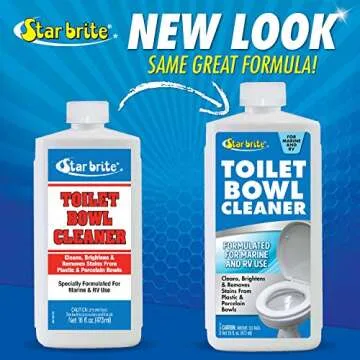 STAR BRITE Toilet Bowl Cleaner for Boat, RV - Removes Stains, Fresh Scent 16oz (086416)