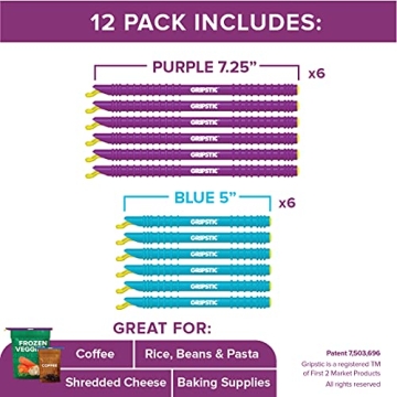 GripStic Bag Sealer - Airtight Food Storage Clips