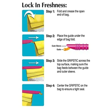GripStic Bag Sealer - Airtight Food Storage Clips
