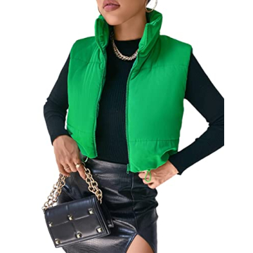 Stylish APAFES Winter Cropped Puffer Vest for Women