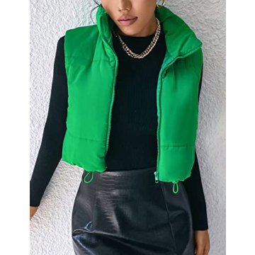 Stylish APAFES Winter Cropped Puffer Vest for Women