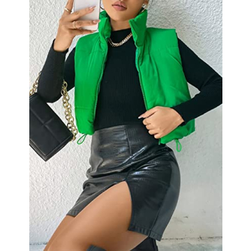Stylish APAFES Winter Cropped Puffer Vest for Women
