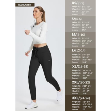 BALEAF Women's Fleece Lined Thermal Joggers for Cold Weather