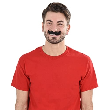 Black Fake Mustaches Pack of 12 for Costumes