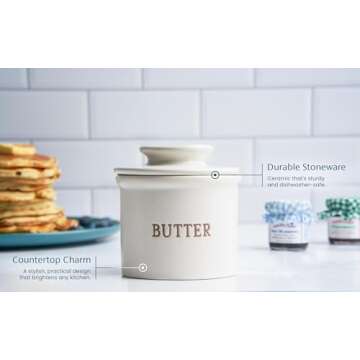 KooK Butter Keeper Dish for Soft Fresh Butter