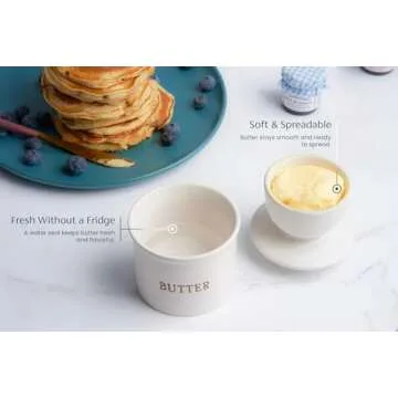 KooK Butter Keeper Dish for Soft Fresh Butter