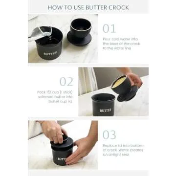 KooK Butter Keeper Dish for Soft Fresh Butter