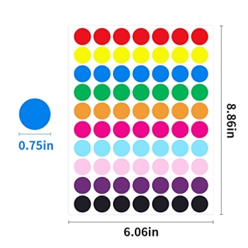 Ouzoustate 2800 PCS Dot Stickers for Crafting and Organizing
