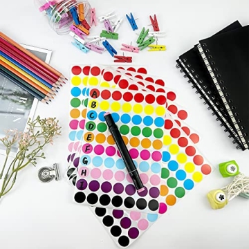 Ouzoustate 2800 PCS Dot Stickers for Crafting and Organizing