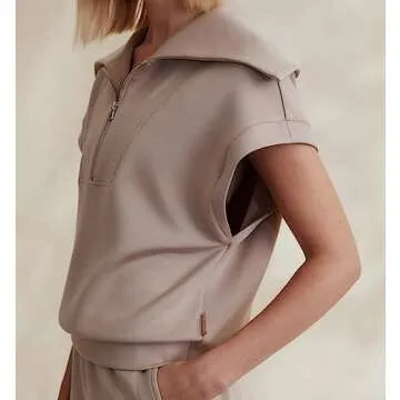 PICPUNMAK Women’s Stylish Two Piece Sweatshirt Shorts Set