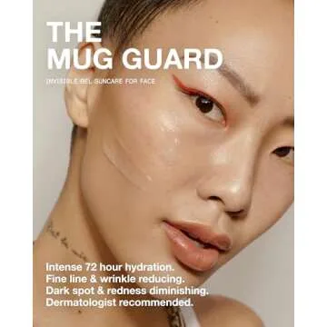 The Mug Guard - Clear Invisible Gel Sunscreen for Face - Broad Spectrum SPF 30 Protection, 72 hr Hydration, Anti-Aging, 40 Min Water Resistance, Reef Friendly, Non-greasy & Fragrance Free (2.4 Fl Oz)