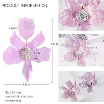 Boho Stud Earrings for Women - Chic Floral Designs