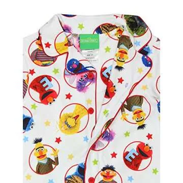 Sesame Street Elmo Infant Coat Style Pajamas Set (18 Months, White)