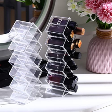 6 Pack Acrylic Lipstick Holders for Perfect Makeup Organization