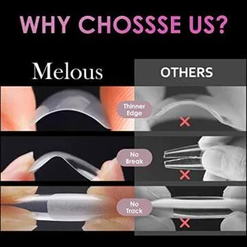 Medium Stiletto Soft Melous 600PCS Pre Buff Full Cover Half Matte Gel x Nail Tips