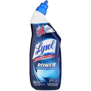 Lysol Power Toilet Bowl Cleaner Gel, For Cleaning and Disinfecting, Stain Removal, 24oz (Pack of 3)