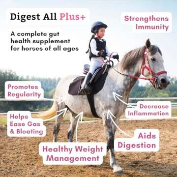 Wholistic Pet Organics Digest-All Plus: Horse Probiotics Powder - 1 Lb - Optimal Digestive Supplemen...