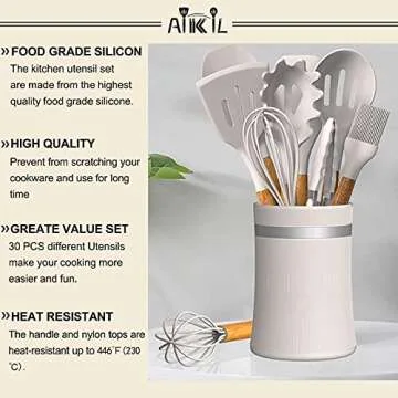 AIKKIL 26-Piece Kitchen Utensil Set for Effortless Cooking