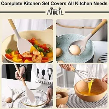 AIKKIL 26-Piece Kitchen Utensil Set for Effortless Cooking