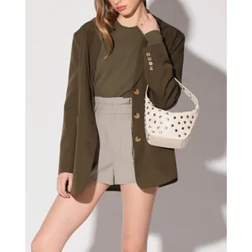 Walter Baker Hendrix Leather Shoulder Bag in Oyster Grey