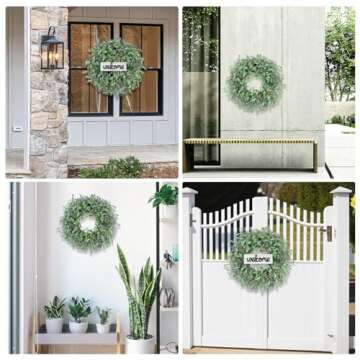 Huadanbor Olive Wreath - All Season Greenery Decor