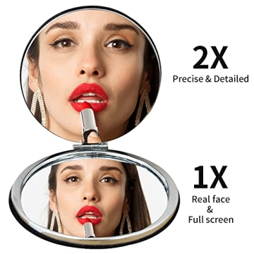 Stylish BelleJiu Compact Travel Makeup Mirror - Portable & Chic