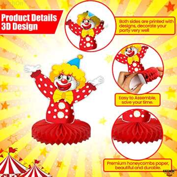 KatchOn Carnival Centerpieces - Pack of 9 | Themed Party Decor for Tables, Circus Table Decorations