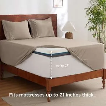 Bedsure GentleSoft Deep Pocket King Sheet Set - Soft, Moisture-Wicking, Deep Pocket Design