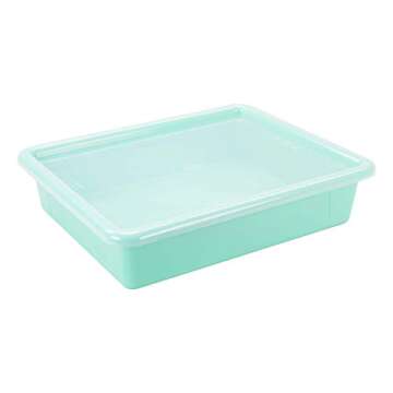 Storex Letter Size Flat Storage Tray in Teal - 5-Pack