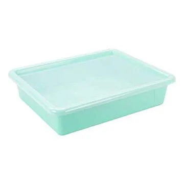Storex Letter Size Flat Storage Tray in Teal - 5-Pack