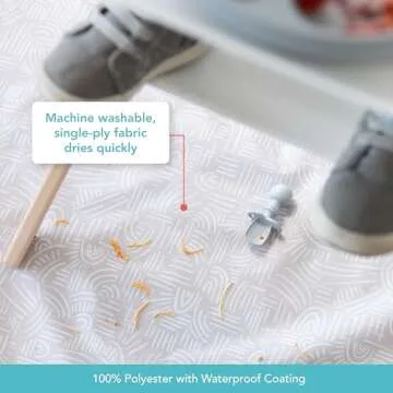 Bumkins Baby Splat Mat for Under High Chair, Babies Toddlers Eating Mess Mat, Waterproof Reusable Cloth for Arts and Crafts, Playtime Mat for Kids, Floors or Tables, Fabric 42inx42in, Desert Boho