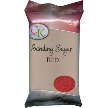 CK Products Red Sanding Sugar for Cakes and Cookies