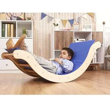 Costzon Climbing Toys for Toddlers, 3-in-1 Montessori Wooden Arch Climber Ladder Structure with Rock Climbing Ramp/Padding, Indoor Gym Learning Playset, Playground for Kids Gift