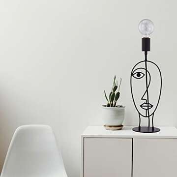 WOXXX Table Lamps for Living Room Set of 2 Industrial Rustic Farmhouse Small Table Lamp Modern Black Table Lamps for Bedroom Office Kids Room Home Nightstand Lamps Bedside Lamp Desk Lamp (2 Pack)